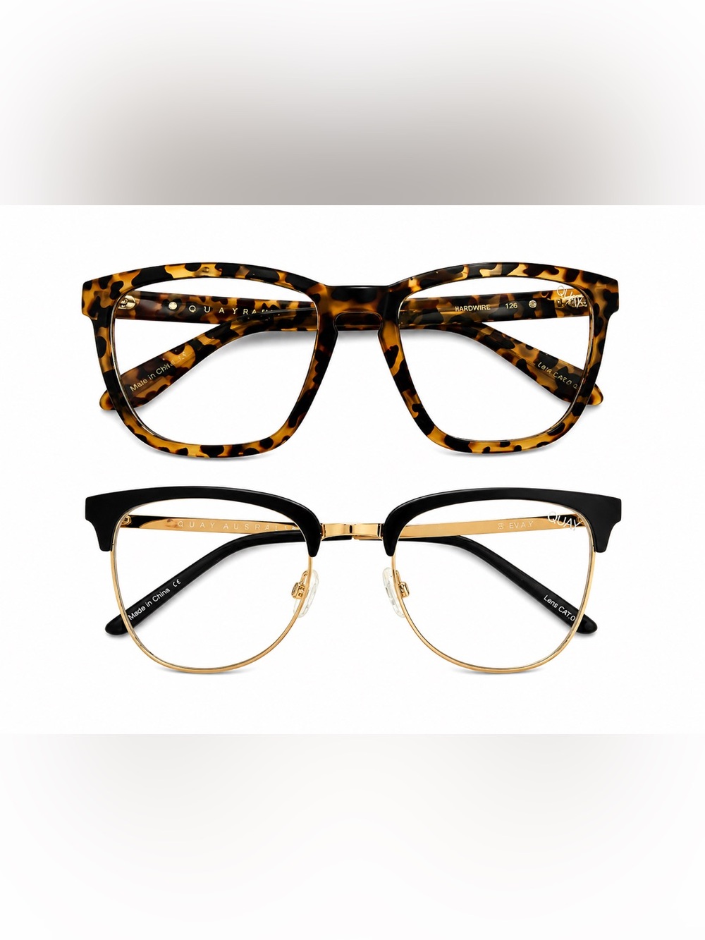 Quay Australia Tortoiseshell and Black Gold Frame Set
